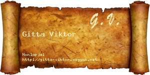 Gitta Viktor névjegykártya